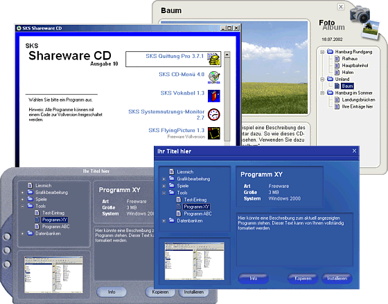 VergrÃ¶ÃŸern - Bildschirmfoto Prodaro CD-Menü